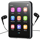 64GB MP3 Player Bluetooth 5.3, HiFi Verlustfreier Ton Musik Player mit Lautsprecher, Voice Recorder, FM Radio, 2.4 Zoll Voller Touchscreen Gehäusekörper aus Metall MP3, Unterstützt bis zu 128 GB