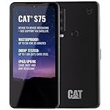 Cat S75 - Robustes, 5G-Smartphone mit Satellitenverbindung (IP68 & IP69K, MIL SPEC 810H, superhelles 6.58” FHD+ 120Hz Display, 2GHz Octa Core Processor, 5000mAh Akku, 6GB/128GB, Android 12) - Schwarz