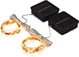 Solar Mini Teeny winzige Lichter, Sternen String Licht für Garten Fee, Baum, Geländer, Arbor, Zaun, 16 Fuß 50 LEDs, 2 Pack