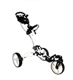 Golftrolley Yorrx® SL Pro 7 HAMMA Plus Ausstattung, Golfwagen mit innovativem 360° Spin Vorderrad (weiß) inkl. Regenschirmhalter & Tees …