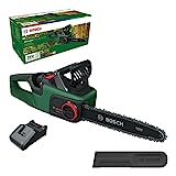 Bosch Home and Garden Bosch Akku-Kettensäge AdvancedChain 36V-35-40 (zum Schneiden durch härtestes Hartholz; 36-Volt-System; Kettengeschwindigkeit: 14 m/s; 1 x 2,0-Ah-Akku und Ladegerät)