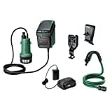 Bosch GardenPump 18V-2000 Tauchpumpe mit 18 V Akku und Ladegerät | Für offene Regenwassertanks und Tanks mit Sicherheitsdeckel | Timerfunktion und vielseitige Montageoptionen | Reichweite bis zu 25 m