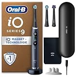 Oral-B iO Series 9 Plus Edition Elektrische Zahnbürste/Electric Toothbrush, PLUS 3 Aufsteckbürsten inkl. Whitening, Magnet-Etui, 7 Putzmodi, Geschenk Mann/Frau, Designed by Braun, black