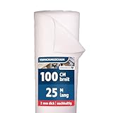 Verpackungsschaum Rolle 1m x 25m | 25m² Verpackungsmaterial 2mm PE-Schaum | Ideales Füllmaterial für Pakete & Umzugsmaterial als Möbelschutz | Schaumfolie als Polstermaterial