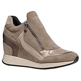 Geox Damen D NYDAME A Sneaker, Taupe, 39 EU