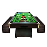 Billardtisch Billard Billard-Spiel mit Containerbänke 8FT Leonida GRÜN Neue