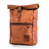 Berliner Bags Vintage Rucksack Utrecht aus Leder, Fahrradrucksack mit Laptopfach für Damen und Herren (M, Cognac)