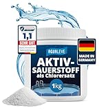 AGUALEVE® Aktivsauerstoff-Granulat 1kg | chlorfreie Wasserdesinfektion | für Pools, Aufstellpools, Whirlpools jeder Art und Größe | Markenqualität Made in Germany | mit Note 1,X getestet