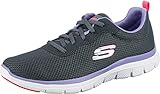 Skechers Damen Flex Appeal 4.0 Brilliant View Sneaker, Charcoal Mesh Lavender Trim, 39 EU