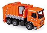 Lena 02168 - Starke Riesen Müllwagen Mercedes Benz Arocs, orange, ca. 74 cm, Müllfahrzeug mit 3 Achsen, großes Spielfahrzeug für Kinder ab 3 Jahre