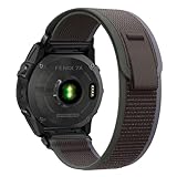 SumRioo 26 mm QuickFit Armband für Garmin Fenix 8 51 mm/Fenix 7X Pro Solar/7X Pro/7X/6X Pro/6X/5X Plus/5X, Nylon Uhrenarmband für Garmin Fenix 3/3HR, Enduro 3/2, Epix Pro/Tactix Delta, Blau/Schwarz