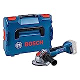 Bosch Professional 18V System Akku Winkelschleifer GWX 18V-10 P mit X-LOCK (KickBack Control, X-Brake, inkl. L-BOXX, Schutzhaube, Vibration Control-Zusatzhandgriff, ohne Akku/ Ladegerät)