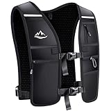 ISEYOU Ultraleicht Laufweste, Reflektierender Trinkrucksack für Damen und Herren, Trail Rucksack Trinkweste, Verstellbarer Running Vest Fahrradrucksack für Läufe, Jogging, Radfahren, Marathons