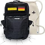 GymWallet Fitness Trainings Rucksack Herren 45L, Wasserdicht, Militärisch Taktischer Assault Pack 3 Tage Sportrucksack, Molle System für Gym, Outdoor, Crossfit und Wandern