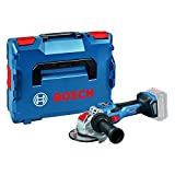 Bosch Professional 18V System BITURBO Akku-Winkelschleifer GWX 18V-15 SC mit X-LOCK (Leistung 1500 Watt, inkl. Schutzhaube, Zusatzhandgriff, L-BOXX-Einlage, L-BOXX, ohne Akku/ Ladegerät)