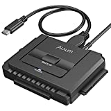 Alxum IDE SATA Adapter,USB 3.0 IDE Festplatten Adapter mit Netzschalter Adapter für 2.5/3.5 Zoll SATA HDD & IDE HDD Festplatten Konverter, mit 12V/2A Netzteil und USB C Kabel