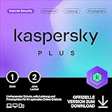 Kaspersky Plus Internet Security 2024 | 1 Gerät | 2 Jahre | Anti-Phishing und Firewall | Unbegrenzter VPN | Passwort-Manager | Online-Banking Schutz | PC/Mac/Mobile | Aktivierungscode per Email