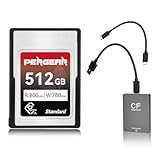 Pergear Standardserie 512GB CFexpress Typ A-Speicherkarte, bis zu 800 MB/s Lesegeschwindigkeit und 780 MB/s Schreibgeschwindigkeit für 4K 120P, 8K 30P-Aufnahme(mit Kartenleser) für Alpha & FX-Kamera