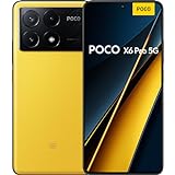 Poco X6 Pro 5G Smartphone, 12+512GB Handy ohne Vertrag, 120Hz 6,67" 1,5k AMOLED Display, 64MP OIS Dreifach-Kamera, 5000mAh, 67W Turbo-Charge, Dual-SIM, Gelb (DE Version + 2 Jahre Garantie)