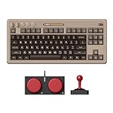 8BitDo Retro Mechanical Keyboard, Bluetooth/2.4G/USB-C Hot Swappable Gaming Keyboard with 87 Keys, Dual Super Buttons and Super Stick for Windows and Android - C64 Edition - QWERTY English Keyboard