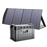 ALLPOWERS Tragbares Powerstation (S2000 Pro) 1451Wh Mobiler Stromspeicher AKKU Solar Generator 2400W (Spitze 4000W) Steckdose mit 200W Faltbares Solarpanel für Camping, Garten, Heimwerken, Notfall