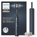 Philips Sonicare DiamondClean Prestige 9900 – Elektrische Zahnbürste mit SenseIQ, A3 Premium-All-in-One-Bürstenkopf und Ladeetui in Mitternachtsblau (Modell HX9992/12)