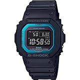 Casio Herren Solar Armbanduhr, 48.00mm GehäusegröÃŸe mit LCD digital Zifferblatt und schwarz Kautschuk Armband GW-B5600-2ER