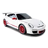 CMJ RC CARS Porsche 911 Offiziell Lizenziertes ferngesteuertes Auto im Maßstab 1:24 Arbeitsscheinwerfer 2,4 GHz Weiß