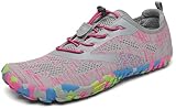 SAGUARO Barfußschuhe Damen Herren Zehenschuhe Traillaufschuhe Weich Bequem Barfussschuhe Fitnessschuhe Männer Frauen Trainingsschuhe für Joggen Laufen Wandern, Rouge Pink, 37 EU