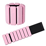 2 PCS Handgelenkgewichte Knöchelgewichte Set Gewichtsmanschetten für Fuß oder Handgelenk auf Bewegung Gehen Joggen Yoga Aerobic Pilates Gewicht Fitness Armband (black) (pink)