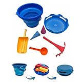 Schildkröt 7in1 Sand Toys Falteimer Set, Farbe: Blau