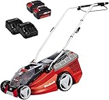 Einhell Akku-Rasenmäher GE-CM 36 Li Kit Power X-Change (36 V, 36 cm Schnittbreite, bis 350 m², Brushless, 40L Fangkorb, 25-75 mm Schnitthöhe, inkl. 2x 3,0 Ah-Akku und 2x Ladegerät)