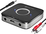 Aux Bluetooth 5.3 Adapter Stereoanlage, SONRU Bluetooth Empfänger Receiver Audio Adapter mit Aux 3.5 mm RCA Kabel Dual AUX Ausgänge für Autoradio Home Stereoanlage