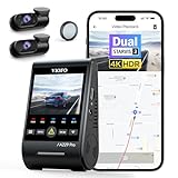 VIOFO A229 Pro 3 Lens 4K + 2K + 1080P, Dual STARVIS 2, HDR vorne hinten innen Dashcam Auto, Sprachsteurung & 5GHz Wi-Fi Autokamera, Ultrapräzises GPS, Super Nachtsicht 2.0, Sprachausgabe, 512 GB Max