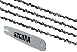 SECURA 4 Sägeketten + Schwert kompatibel mit Scheppach CSH56 Motorsäge mit 45cm 0.325 72TG 1,5mm