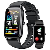 Smartwatch Herren Damen, 1,57"HD Fitnessuhr mit Telefonfunktion, FitnessTracker 110+ Sportmodi, Sportuhr mit SpO2, Herzfrequenz Schlafmonitor Schrittzähler, IP68 Wasserdicht Smart Band für Android iOS