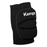 Kempa KNIE INDOOR SUPPORT GEPOLSTERT, Knie-Schoner für Handball, Volleyball etc., Knie-Schützer für Herren, Damen, Kinder, Protektoren, 1 Paar, XS, schwarz