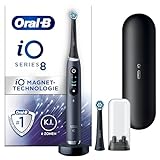 Oral-B iO Series 8 Elektrische Zahnbürste/Electric Toothbrush, 2 Aufsteckbürsten, 6 Putzmodi für Zahnpflege, Valentinstagsgeschenk für Ihn/Sie, Farbdisplay & Reiseetui, Designed by Braun, black onyx