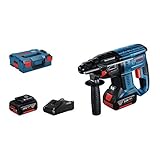 Bosch Professional 18V System Akku Bohrhammer GBH 18V-21 (max. Schlagenergie 2 J, inkl. 2x GBA 18V 4.0Ah Akku, Schnellladegerät GAL 18V-40, L-BOXX)