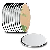 ECENCE Neodym Magnete 10 Stck. - runde Klebe-Magnete selbstklebend - 22x1mm - hochwertige NiCuNi-Beschichtung - Scheibenmagnete