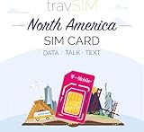 travSIM T-Mobile Prepaid SIM-Karte USA, Kanada & Mexiko - 50GB US CA & MX - 4G / LTE Daten, Unbegrenzte Nationale Sprachanrufe & SMS - Gültig für 21 Tage