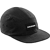 Salomon Five Panel Unisex Kappe Trail Running Wandern MTB Lauf, Lässiger Style, Vielseitiger Einsatz, Komfort den ganzen Tag lang, Schwarz, Einheitsgröße