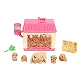 Little Live Pets Mama Surprise Mini Hasen-Spielset Lil' Bunny; die Hasen-Mama bekommt 2,3 oder 4 Babys, Mama Surprise im Miniformat, wiederholbares Spielemuster