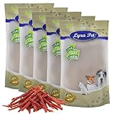 Lyra Pet® 5 kg Entenbrustbschnitte | Geschmackvoller Kausnack | Leckerli auch für Welpen und ältere Hunde | Fettarmes Hundefutter | Gut verträglich | Wiederverschließbarer Beutel