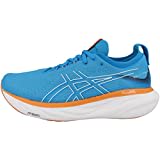 ASICS Nimbus 25 Straßenlaufschuhe für Männer Hellblau Weiß 47 EU