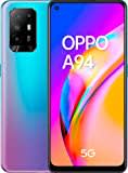 OPPO A94 5G Smartphone, 48 MP Vierfachkamera mit Ultra Nacht Video, 6,43 Zoll FHD+ AMOLED Display, 4.310 mAh Akku mit 30W VOOC 4.0 Schnellladen, 128 GB Speicher, 8 GB RAM, ColorOS 11.1, Cosmo Blue