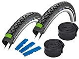 Marathon Schwalbe GreenGuard 28" (32-622) 2 Stück Fahrradreifen Set (inkl. 2 Schwalbe DV 17 Schläuche)