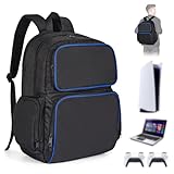 HUIJUTCHEN Rucksack für PS5 Konsole, Reise Tragetasche Kompatibel mit PS5/PS5 Slim/PS4/PS4 Pro/PS4 Slim/Xbox One/Xbox One X/S Wasserdicht Aufbewahrungstasche Zubehör Geschenke für Männer