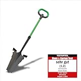 Hammersmith RayzerShovel All-in-One Spaten - Gärtnerspaten für Harte, steinige Böden - Schaufel mit Wurzelsäge und Softtouch-Griff - Extra-breite Trittkante - 115cm Länge - Gartenspaten