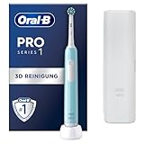 Oral-B Pro Series 1 Elektrische Zahnbürste/Electric Toothbrush, 1 Aufsteckbürste, 3 Putzmodi und Drucksensor für Zahnpflege, Reiseetui, Designed by Braun, blue